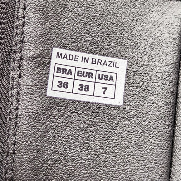 Farm Rio Women Long Black Fabric Platform Retro Round toe Knee Zip Boots size 7 - Picture 12 of 12